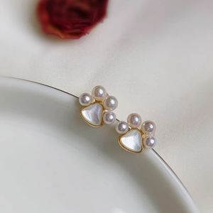 18k gold akoya pearl earrings